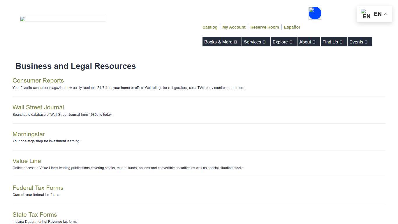 Business and Legal - Bartholomew County Public Library